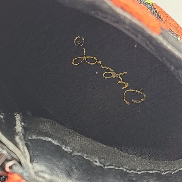 Qupid Floral Embroidery Black Boots Sz 5 - Picture 9 of 10